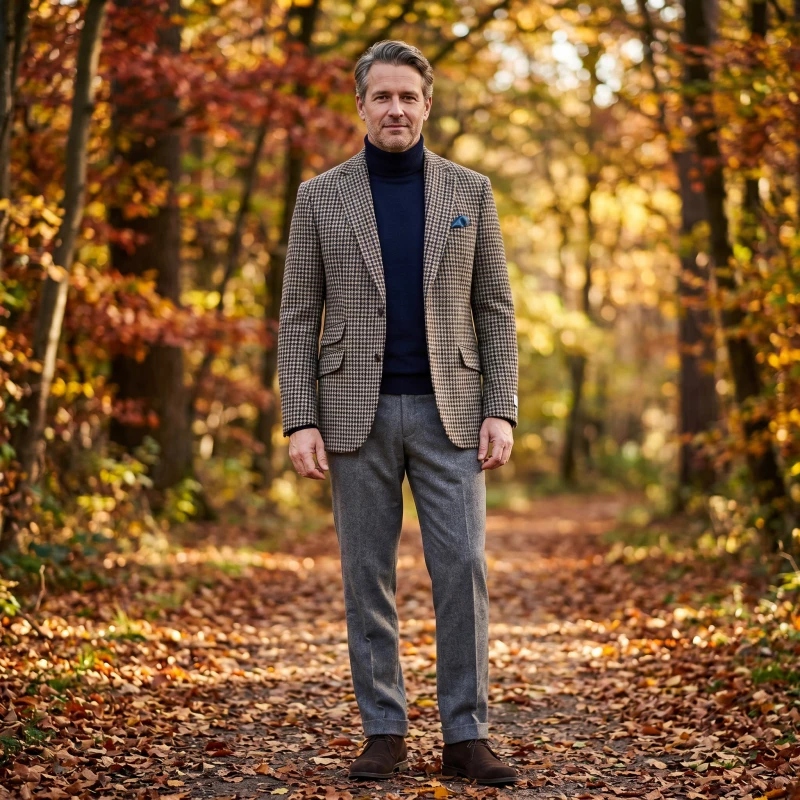 Colbert Harris Tweed Wellington | Pied De Poule Groen | www.pietkoopmans.nl