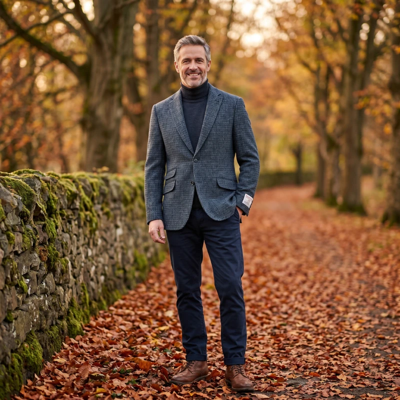Colbert Harris Tweed Wellington | Blauw Zwart Geruit | www.pietkoopmans.nl