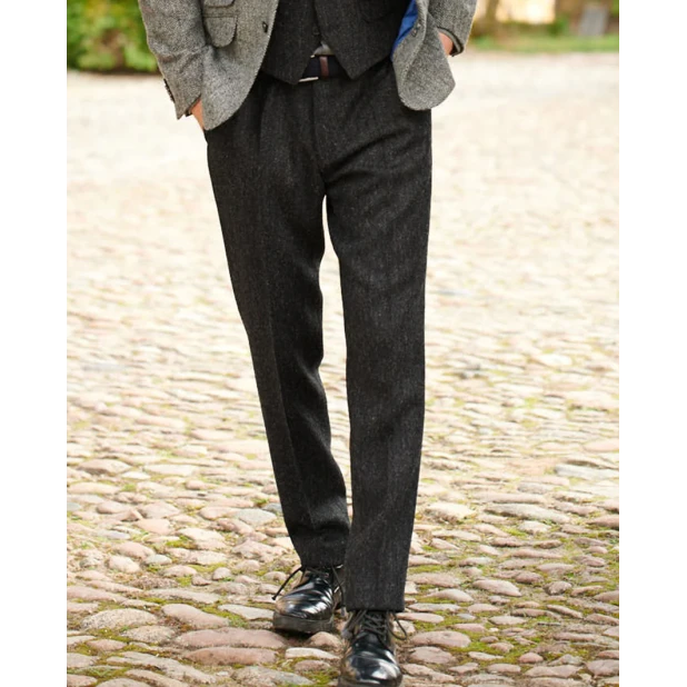Wellington of Bilmore Harris Tweed Broek | Zwart Grijs | www.pietkoopmans.nl