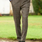 Wellington of Bilmore Harris Tweed Broek | Taupe | www.pietkoopmans.nl