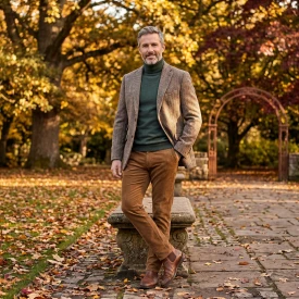 Colbert Harris Tweed Wellington | Camel Herringbone