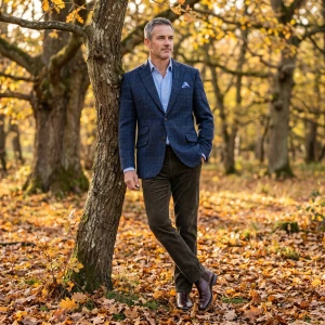 Colbert Harris Tweed Wellington | Herringbone Blue