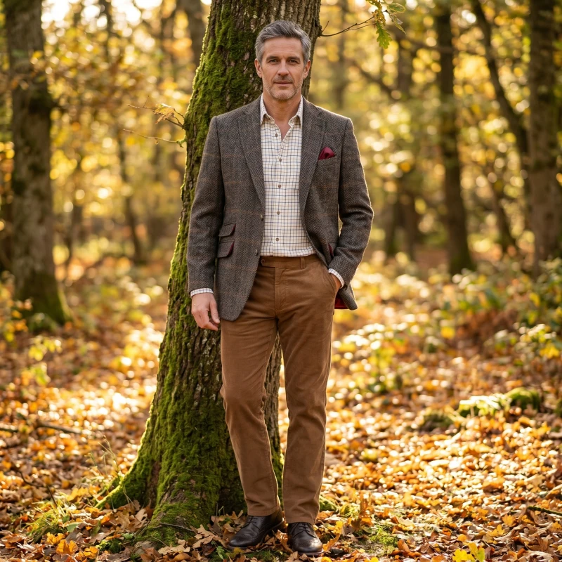 Colbert Harris Tweed Wellington | Herringbone Groen | www.pietkoopmans.nl